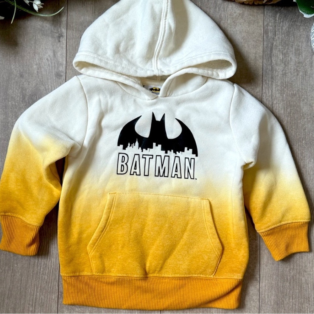 Batman 2T Toddler Boy Color Block Tie Dye Hoodie sweatshirt